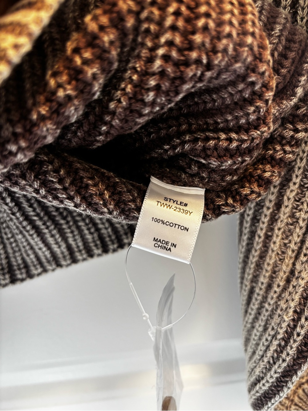 Zenana Outfitters Brown Ribbed Polo Pullover - Picture 3 of 5
